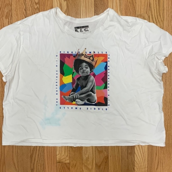 Biggie Smalls Cropped Licensed‎ Pop Culture Graphic T - Picture 1 of 1